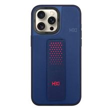 Fuchsia İphone 15 Pro İle Uyumlu Hbc-239 Colombo Lacivert Standlı Kapak