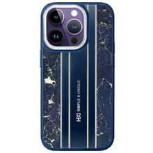 Fuchsia İphone 15 Pro Max Uyumlu Hbc-188 Astra Lacivert Kılıf