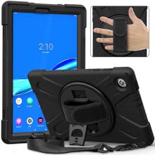 Fuchsia Lenovo M10 Plus TB-X606F Uyumlu Defender Askılı 360° Dönebilir Standlı Tam Koruma Tablet Kılıfı
