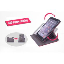 Fuchsia Lenovo Tab M10 HD 10.1 inç Uyumlu 360° Dönebilen Standlı Kapaklı Universal Tablet Kılıfı