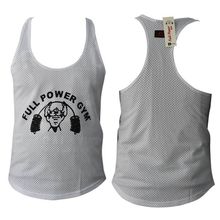 Full Power Gym Beyaz Fileli Erkek Atlet