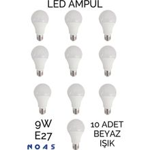 Full Reyon 10 Adet 9 Watt E27 Beyaz Işık Duylu Led Ampul