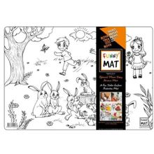 Funny Mat Tavşanlar 33.5x48 cm Boyanabilir Aktivite Örtüsü