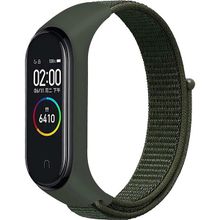 Furenfa Xiaomi Mi Band 5/6/7 Uyumlu Spor Dokuma Akıllı Bileklik Kordon Kayış - Haki