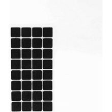 Furndiy 25x25 mm Siyah 32 Parça Kendinden Yapışkanlı Kare Keçe