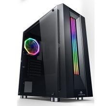 GameBooster GB-G3601B USB3.0 Siyah Rainbow RGB Fan Strip Kasa