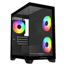 GameBooster GB-M6001B Rainbow Fanlı Siyah 600 W Micro ATX Gaming Bilgisayar Kasası