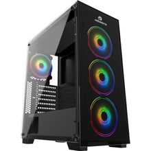 GameBooster GB-PE05B Siyah 600W 80+ 4x12 cm Argb Fan Atx Pencereli Kasa