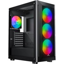 GameBooster Raider GB-E651B RGB Fanlı 650 W E-ATX Gaming Bilgisayar Kasası