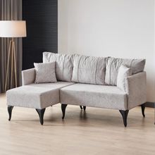 Garaj Home Beste Açık Gri Krem Köşe Takımı