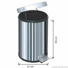 Garanti Metal 1020 40 lt Pedallı Çöp Kovası