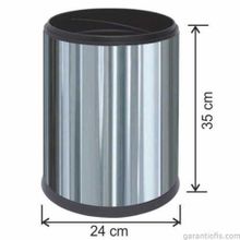Garanti Metal 1417 12 lt Ofis Tipi Paslanmaz Krom Çöp Kovası