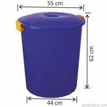 Garanti Metal 7484 100 lt Plastik Klasik Kapaklı Kilitli Çöp Kovası