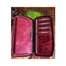 Garbalia Crazy Bordo Unisex Cüzdan
