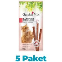 Garden Mix 3x5 gr 5'li Kuzu Etli Stick Kedi Ödülü
