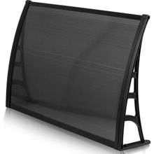 Gardenplast Lotus Kapı Pencere Üstü Pratik 70x120 cm Siyah Sundurma