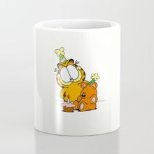 Garfield Cute Porselen Kupa Bardak