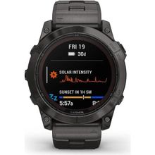 Garmin Fenix 7X Pro Sapphire Solar Karbon Gri DLC Titanyum Kayışlı Akıllı Saat