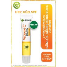 Garnier C Vitamini Parlak Görünmez Doku SPF50+ 40 ml Günlük Güneş Koruyucu Fluid Yüz Kremi