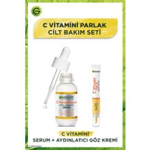 Garnier C Vitamini Parlak Süper Aydınlatıcı Serum 30 ml ve Garnier C Vitamini Parlak Aydınlatıcı Göz Kremi