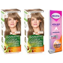 Garnier Color Naturals Set 7-1 Küllü Kumral 2 Adet Saç Boyası+ Ekamix Ağda Bandı