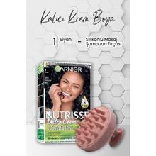 Garnier Nutrisse Besleyici 1 Siyah Saç Boyası ve Pembe Şampuan Fırçası