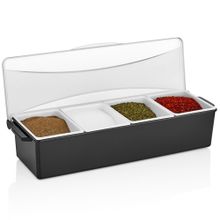 GastroPlast 4 Bölmeli Kapaklı Bar Konteyner