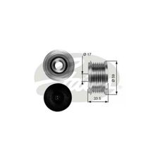 Gates OAP7080 Ducato Rumanlı Alternatör Kasnağı