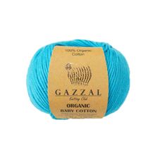 Gazzal 424 Turkuaz Organic Baby Cotton El Örgü İpi