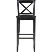 Gazzini Furniture Alaçatı Ahşap Siyah Bar Sandalyesi