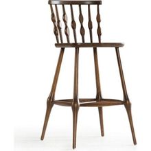 Gazzini Furniture Natura Retro Ahşap Ceviz Bar Sandalyesi
