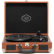 GDL Retro T317B PRO Çanta Pikap Bluetooth Şarjlı Metal İğneli Kahve - Koyu Kahverengi
