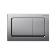 Geberit ALPHA30 Mat Krom Çift Basmalı Kumanda Paneli