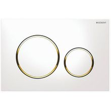 Geberit Sigma20 115.882.KK.1 Beyaz-Altın-Beyaz Çift Basmalı Kumanda Kapağı
