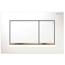 Geberit Sigma30 115.883.KK.1 Beyaz-Altın-Beyaz Çift Basmalı Kumanda Kapağı