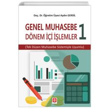 Genel Muhasebe 1 Dönem içi İşlemler Aydın Gersil