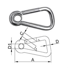 GENİŞ AÇILI KARABİNA, GÖZLÜ 10X100MM