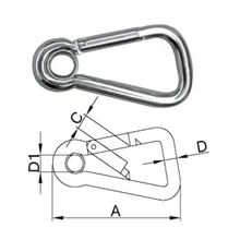 GENİŞ AÇILI KARABİNA, GÖZLÜ 11X120MM