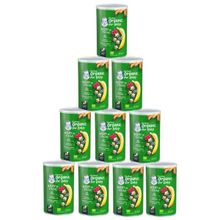Gerber 10x35 gr Organik Pirinçli Buğdaylı Muzlu ve Ahududulu Bebek Atıştırmalığı