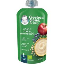 Gerber 110 gr Organic Yulaflı Elma ve Yaban Mersini Püre