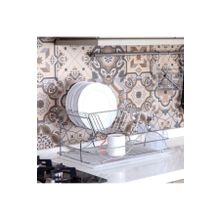 Geseus KB009 Home Krom Şeffaf İki Katlı Tabaklık Bulaşıklık