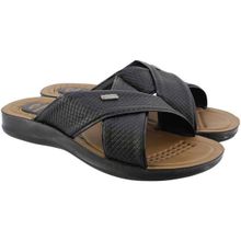 Gezer 12598 Siyah Çapraz Erkek Terlik
