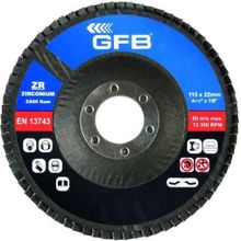 GFB 115 mm 120 Kum 10 Adet Zirkonyum Flap Disk Zımpara