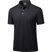 Ghassy Co. Golf Siyah Dry Fit Classic Tenis Casual Polo Yaka Erkek T-shirt