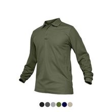 Ghassy Co. Jersey Haki Golf Polo Gömlek Pike Performans Taktik Askeri Uzun Kollu Erkek T-shirt
