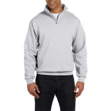 Ghassy Co. Silver Gri Melanj Dik Yaka Yarım Fermuarlı Erkek Sweatshirt