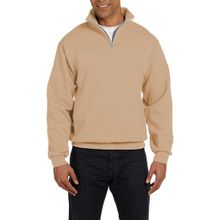 Ghassy Co. Silver Taba Dik Yaka Yarım Fermuarlı Erkek Sweatshirt