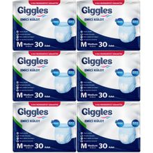 Giggles Hasta Bezi Yetişkin Medium 30x6 Adet Emici Külot