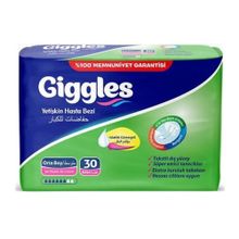 Giggles Medium 30'lu Yetişkin Tekstil Yüzlü Bağlamalı Hasta Bezi