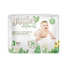 Giggles Natural No:3 Midi 34 Adet Bebek Bezi
